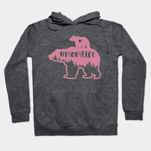 Momlife bear and her cub graphic design Hoodie